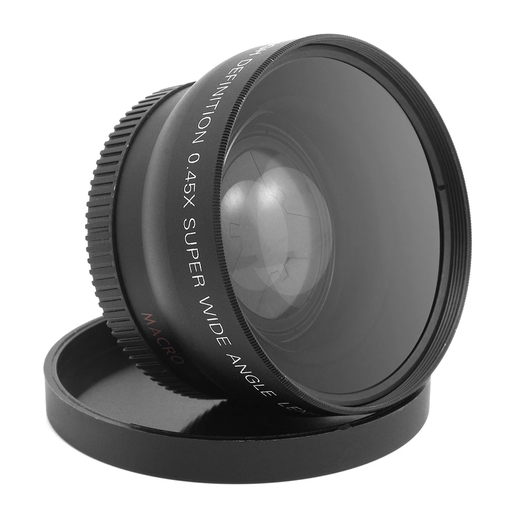 Dslr Camera Cheap 0.45x Wide Angle Lens 58mm 62mm 55mm 67mm With Macro