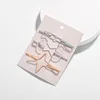 3 piece hair accessory set Spring and summer color Geometric hollow candy color spray paint hair clip