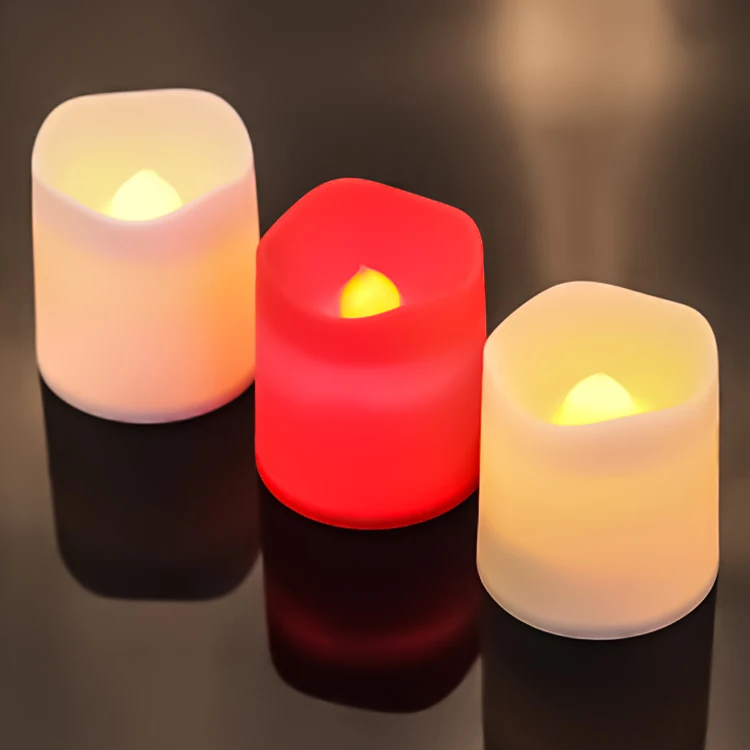 LED Candle Multicolor Simulation Color Flame Tea Light Battery Powered Lamp Home Wedding Birthday Party Decoration Candles
