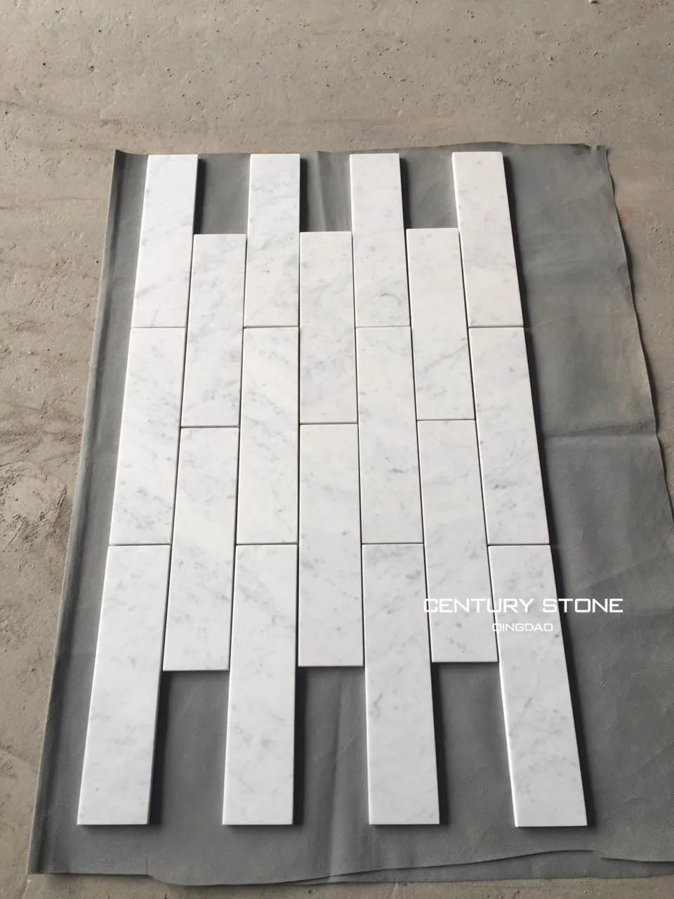 Hot 3x12 Carrara White Marble Brick Mosaic Floor Tile Hot 3x12 Carrara White Marble Brick Mosaic Floor Tile