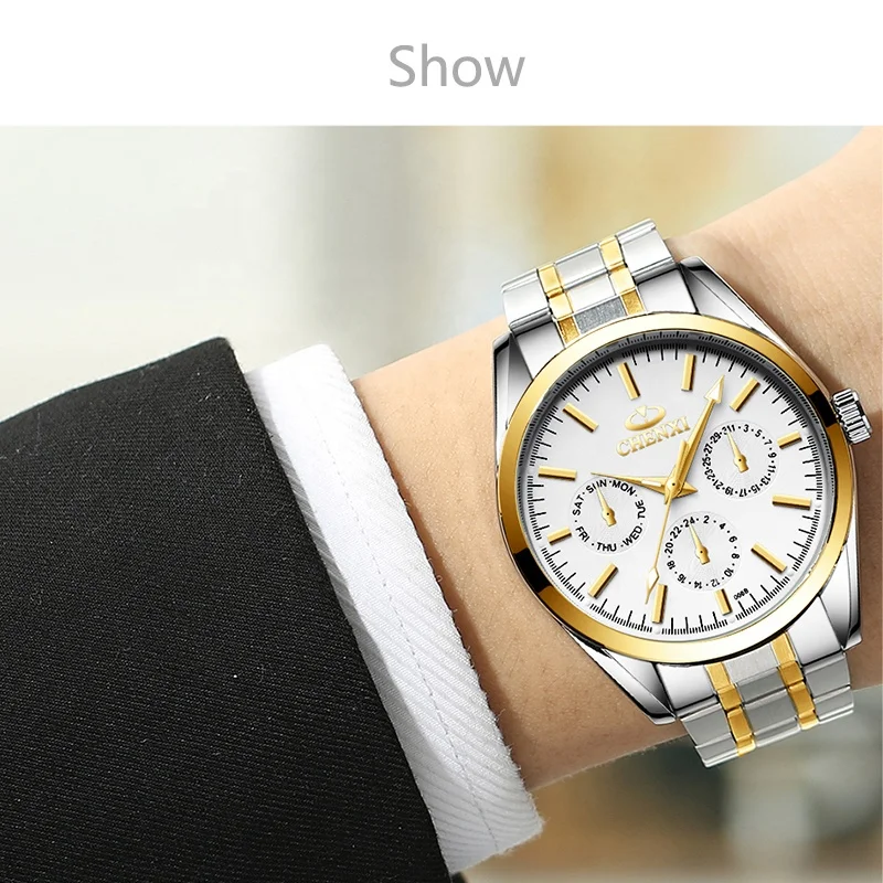

Customized logo mens watches stainless steel Quartz movt chronograph watch, Sliver or custom