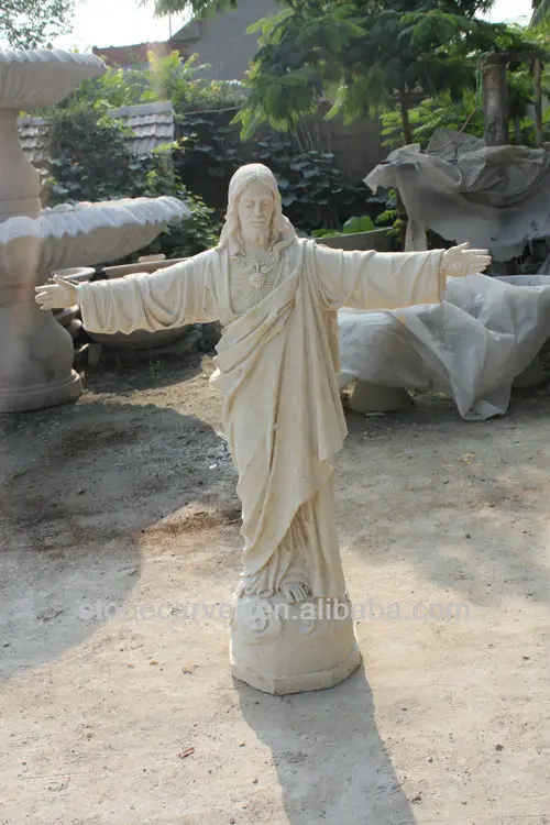 Statue De Jésus Religieux En Pierre Brute,Sculpture En Pierre,À Vendre