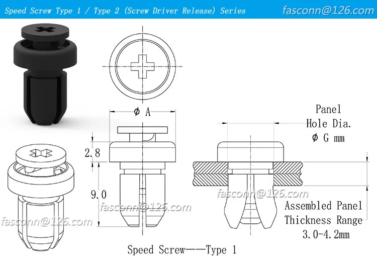 Plunger Catptive Panel Snap Latch,Nylon Fasteners,Speed Screw Buy