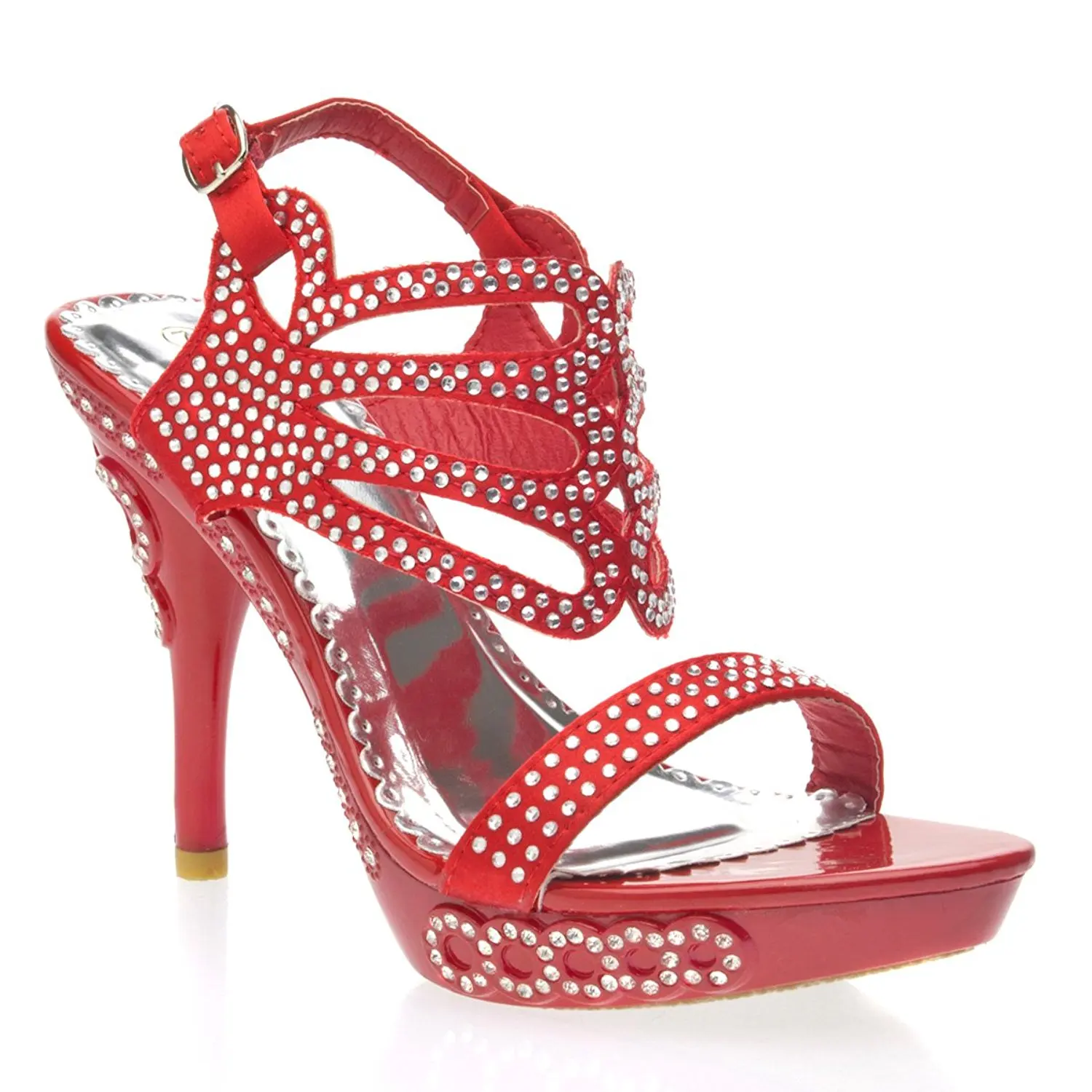 open toe strappy platform sandals