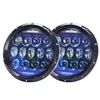 Hottest 7" round headlight for jeep, led 130w 7inch headlight with white drl and yellow turning lights pair