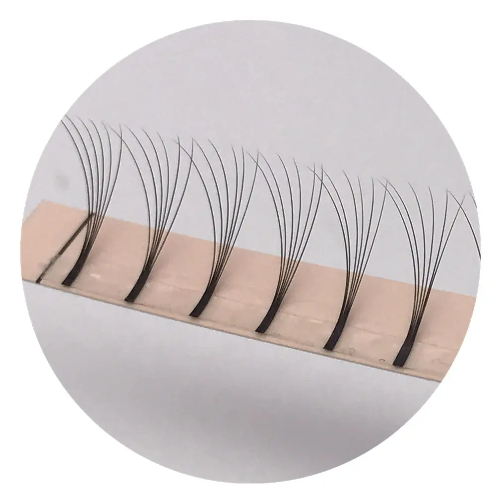 

Wholesale 6D Long Stem Heat Bonded Premade Lashes Volume Fans, Matte black