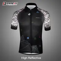 

Darevie customize reflective man cycling Short sleeve breathable quick dry summer reflective Road professional cycling jersey