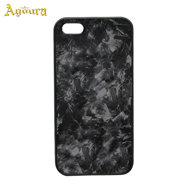 

TPU+PC Real Forged Carbon Fiber Mobile Phone Case, Black