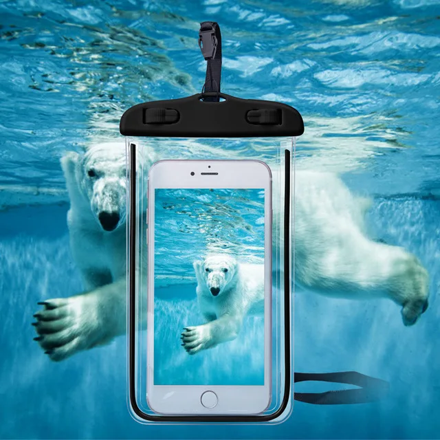 

Luminous Waterproof Phone Case Underwater Transparent Pouch Bag With Armband for Smartphones, N/a