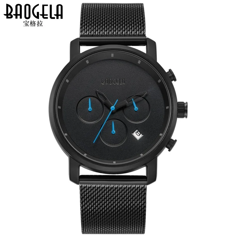 

BAOGELA Mens Watches Top Brand Luxury Fashion Business Quartz Watch, 3 colors