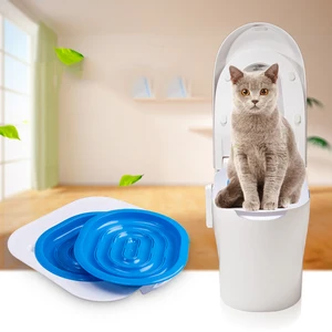 Image of Hot Sale kitten Cat Toilet Trainer To Use Human Pet potty Toilet Train Seat System Cat Toilet Training Kit