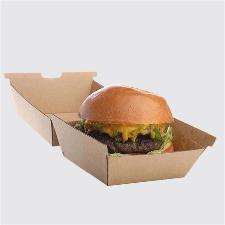 普通长方形牛皮汉堡包盒
