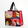 CMYK full color printed custom PP woven shopping bags 110g eco friendly material PP woven tote bag .