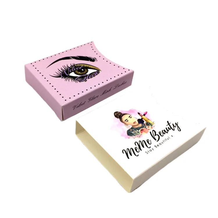 

empty sleeve eyelash vendor customized box paper custom lashbox packaging with logo