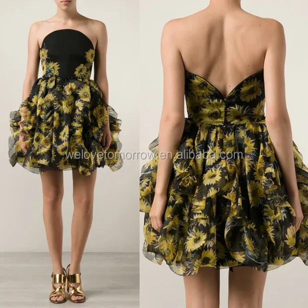 sunflower homecoming dress