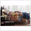 yiwu xinde company supply bed spread king size free patchwork washed plaid sheet set