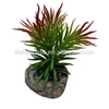pine needle Stone potted plant Green Leaves for home company decoration