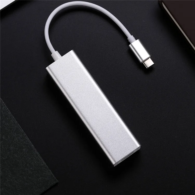 TH05 5 in 1 usb-c adapter with Gigabit Ethernet rj45 + dual USB3.0 + SD / TF card reader expander