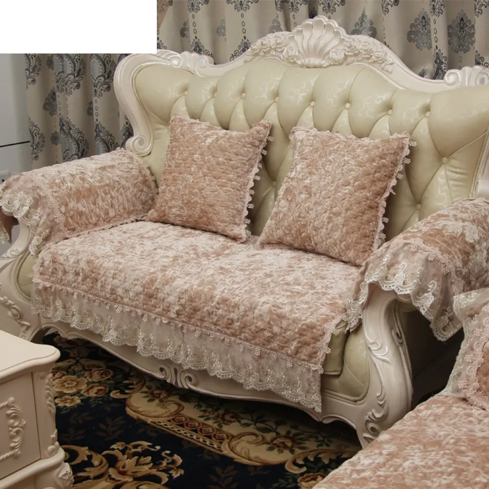 Buy European Style Sofa Cushions Gold Velvet Plush Sofa Cushions