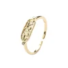 European Fashion 18K Gold Monogram Signet Rings 925 Silver Miraculous Medal Rings Jewellery Women K751