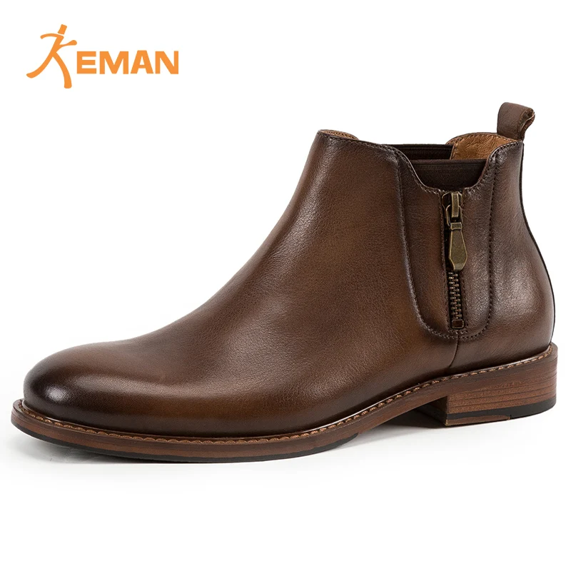 

Fashion man leather guangzhou factory wholesale cow skin men shoes motorcycle leather ankle boot, Any color