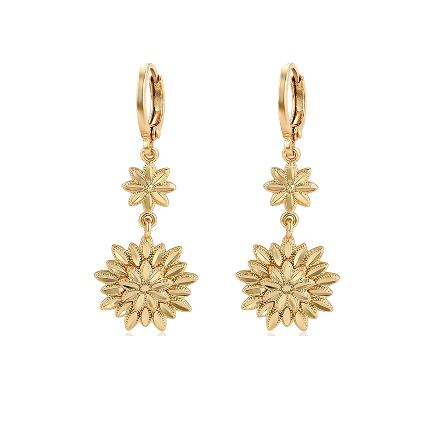 

96996 xuping fashion gold plated flower no stone earrings for women