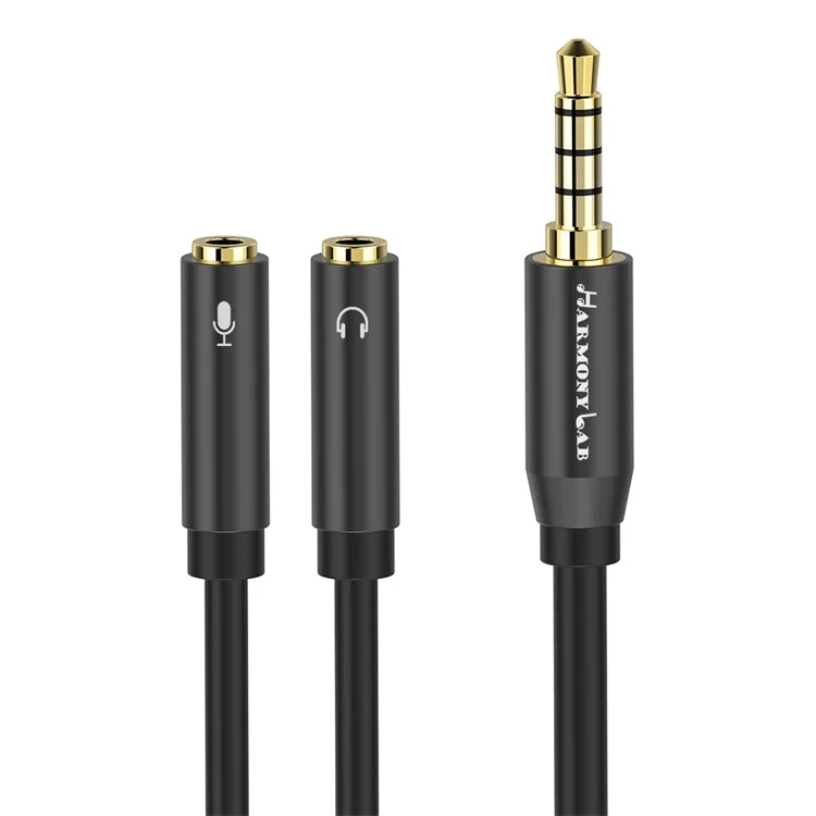 

Earphone 3.5mm Gold-plated jack Spliter r Cable, Black;as required