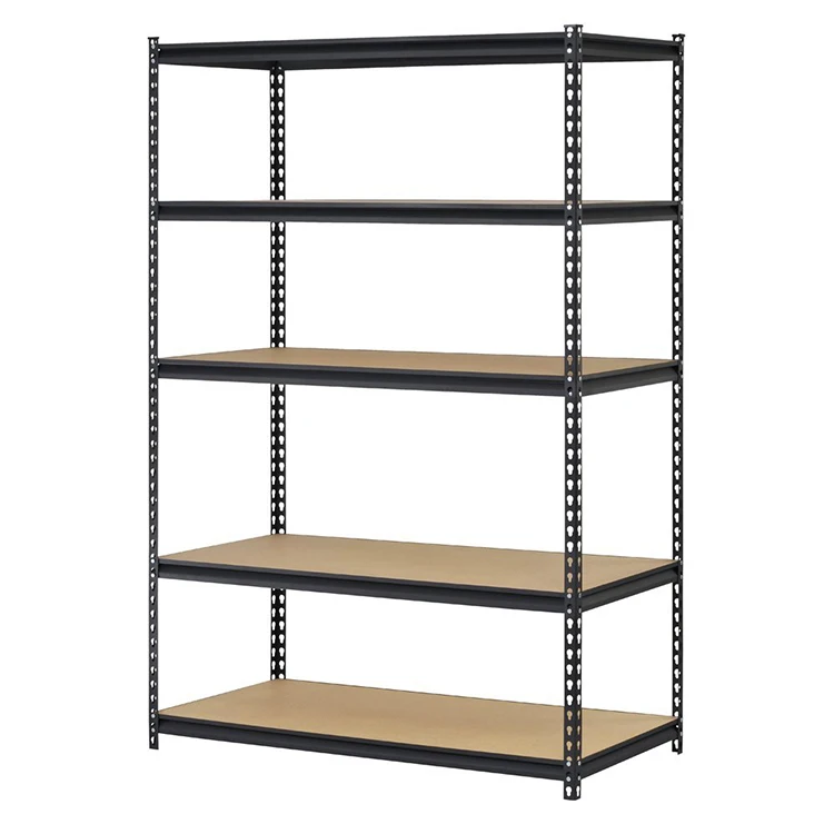 Steel Storage Rack With 5 Adjustable Shelves With Post Couplers And
