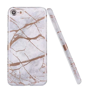 Marble Pattern Flexible Phone Case iPhone 6 7 8 Plus X