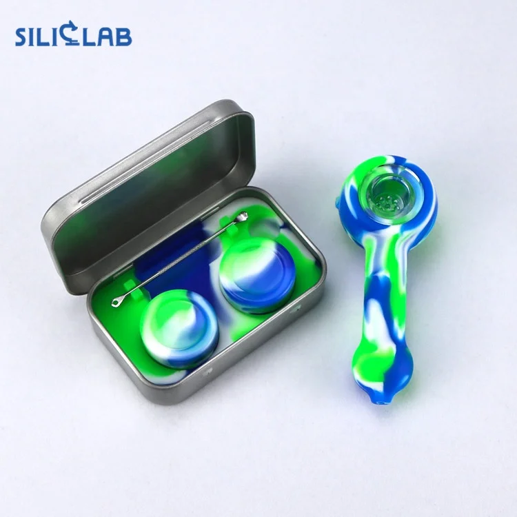

Siliclab odourless food grade silicone spoon decorative glass bowl smoking water filter pipes, 10 colors for choose