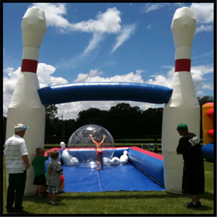 inflatable human bowling set