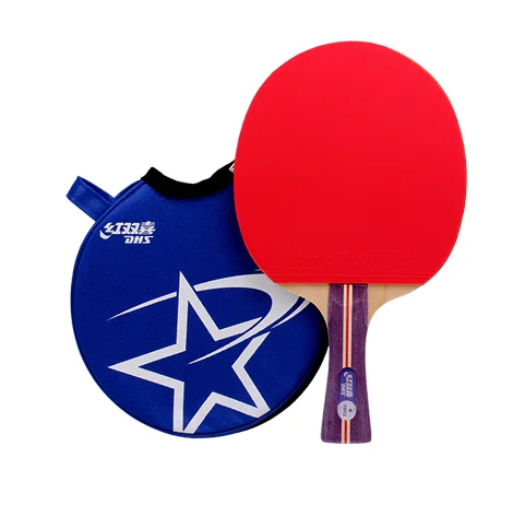 

Trail order low MOQ Cheap DHS 1002 1006 pips-in Rubber 1 Star Set Ping Pong Bat Racket table tennis paddle