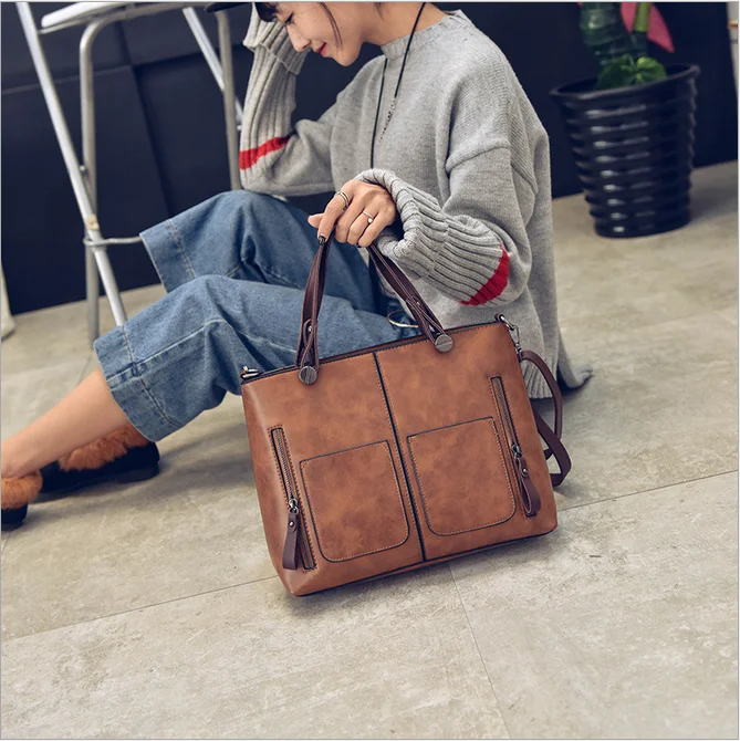 

High Quality Fashion PU Leather Lady Shoulder Bag Leather Bags Women Handbags