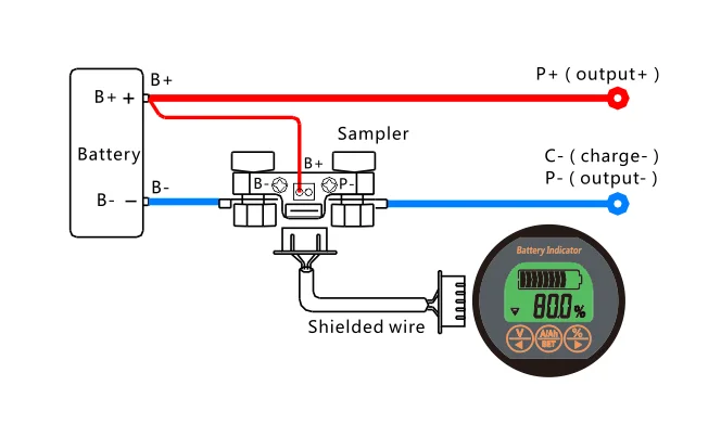 Bw-tr16 80v100a Universal Lcd Car Acid Lead Lithium Battery Monitor ...