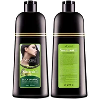 

1pc Mokeru 500ML Bottle Fast Dye Only 5 Minutes Noni Plant Essence Black Hair Color Shampoo