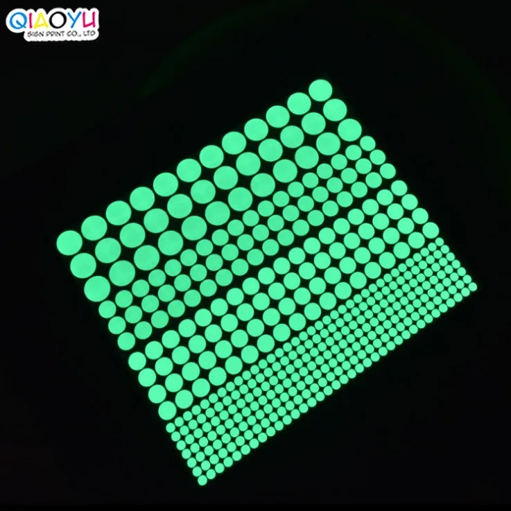 Wholesale Round Dots Glow In The Dark Sticker Decal For Kids Room