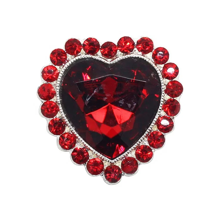 

Red Heart Acrylic Rhinestone Buckles for Wedding Invitations and garment, Different colors