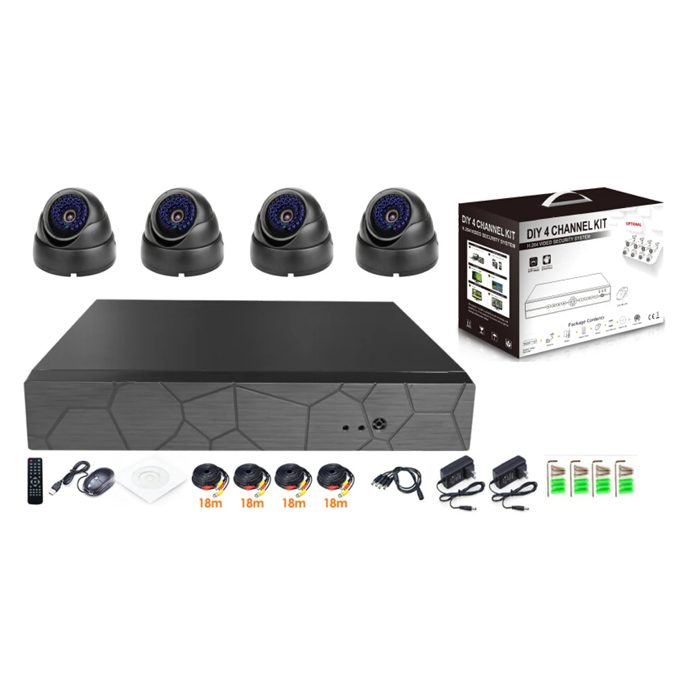Xmeye App 4 Channels 1080p Cctv Dvr Kits 2mp Xvi Hidden Security Camera