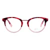 round color blocking acetate optical glasses for women