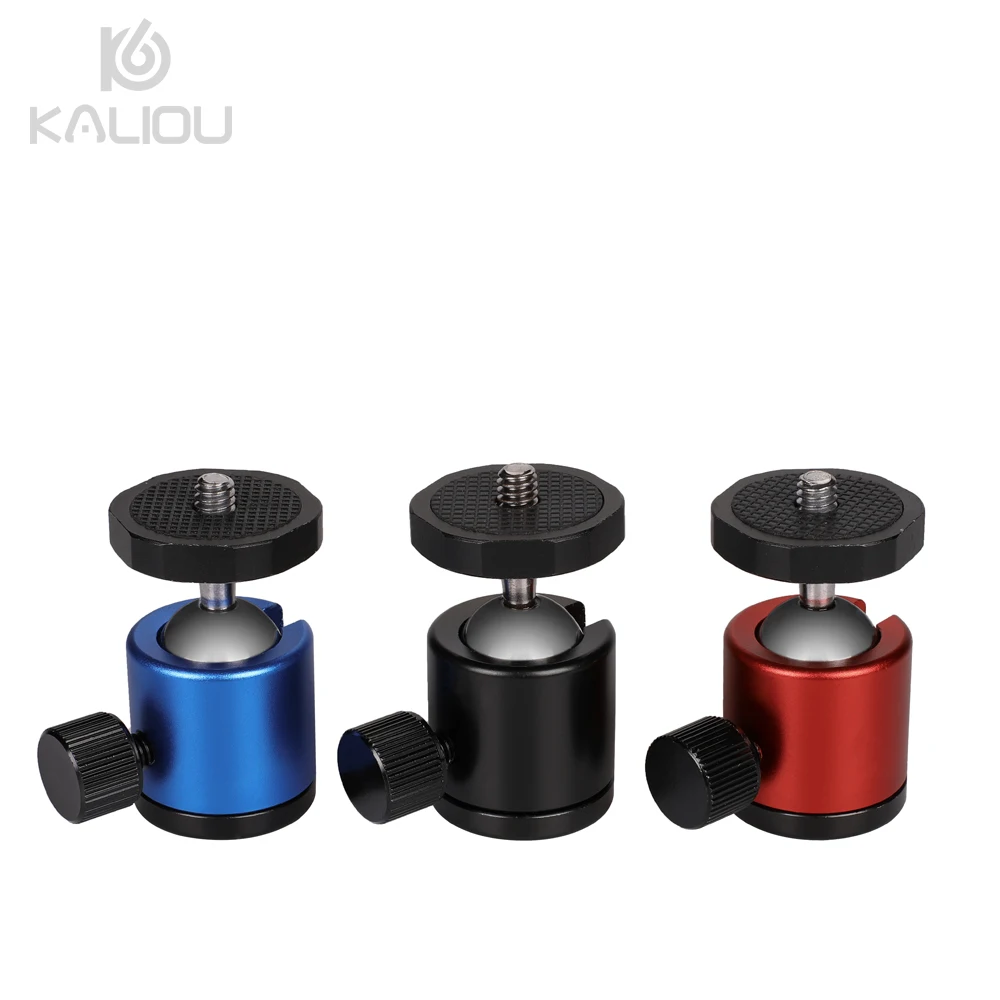

Kaliou 2018 Hot New Universal Colorful 360 Degree Swivel Rotating All Metal Mini Ball Head for Camera Tripod, Black