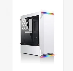 L07 2019 New Design full tower Case  gamer PC Housing with Two RGB Strip Lights /Computer Gaming Case with Acrylic Side Panel