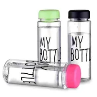 

2019 new products 500ml clear my bottle plastic water bottle with custom logo for free sample