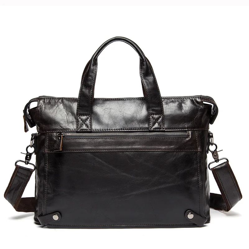 

Genuine Leather Business Briefcases laptop Handbags Messenger Bag Leather Office Bag For Men