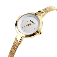 

Skmei Slim Saat Female Gold Watches Japan Quartz Watch 1390