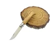 Good quality stainless steel liner lock wooden handle pocket folding knife
