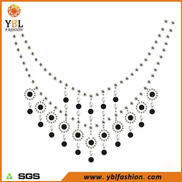 2014 Neckline Rhinestone Hotfix Gem Crystal Made in China