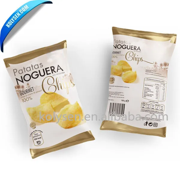 Laminated plastic potato chips bag with custom printed