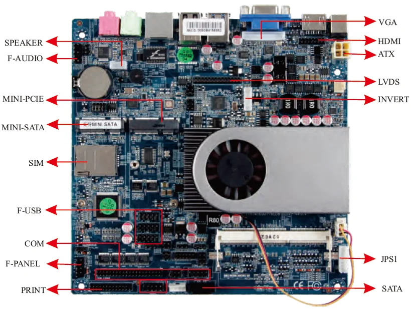 Intel Core I5 7300 Mini Itx All In One Motherboard With Lvds Hdm Vga ...