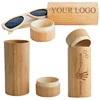 [wholesale] ZL113 100% Natural Bamboo Round Sunglasses Case/Box