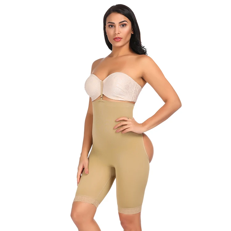 

Big Sale Seamless Lace Side Plus Size High Waist Body Shaping Underwear Abdomen Women Butt Lift Panties
